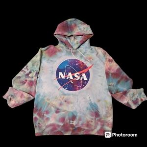 Tie Dye NASA Hoodie Medium